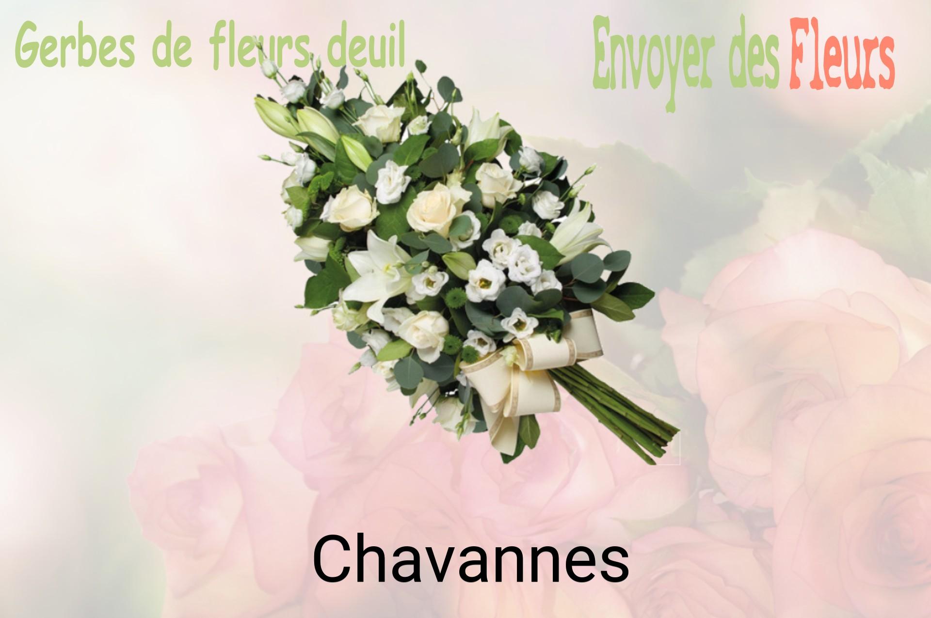 Gerbe de fleurs de deuil livrée à Chavannes